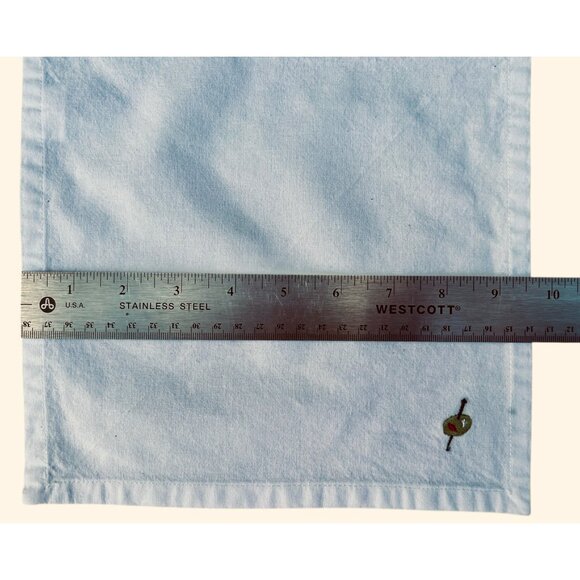 Crate and Barrel Tidbits Cocktail Napkins With Embroidered Olive Design Cotton P - Picture 4 of 6